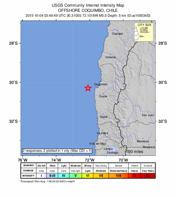 Did You Feel It? map: shaking reported by the public