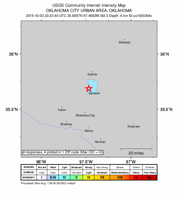 Did You Feel It? map: shaking reported by the public