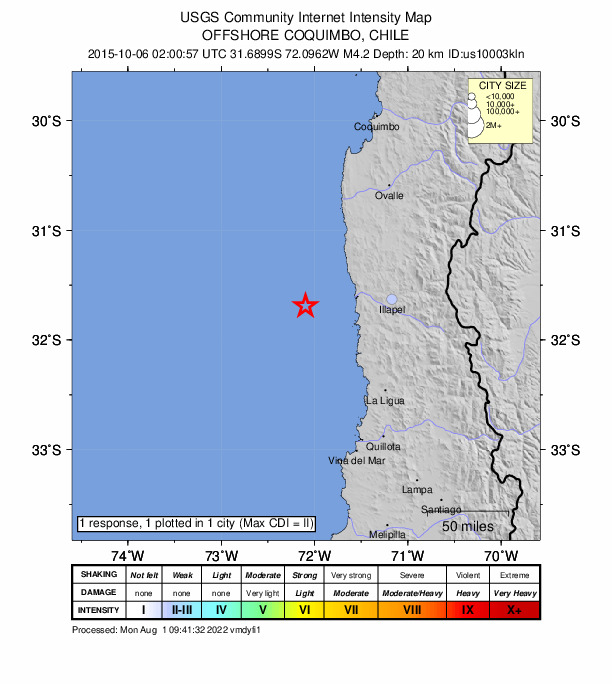 Did You Feel It? map: shaking reported by the public