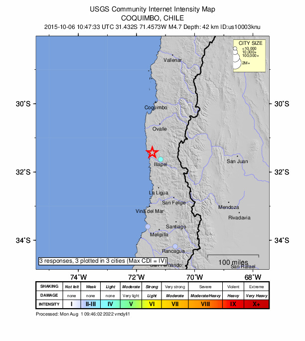 Did You Feel It? map: shaking reported by the public