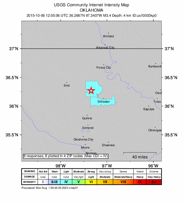 Did You Feel It? map: shaking reported by the public
