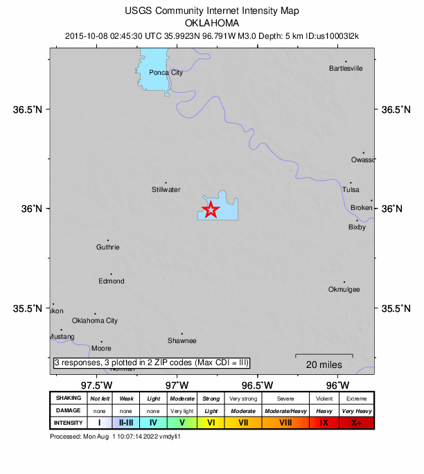 Did You Feel It? map: shaking reported by the public