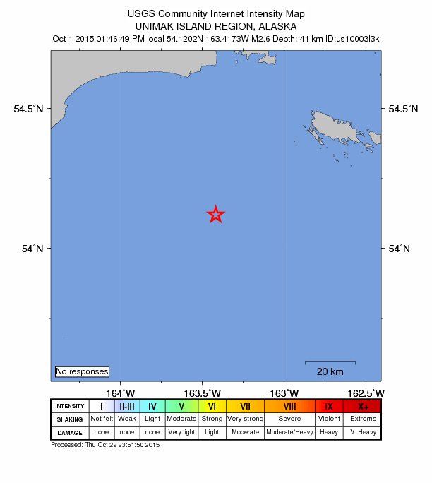 Did You Feel It? map: shaking reported by the public