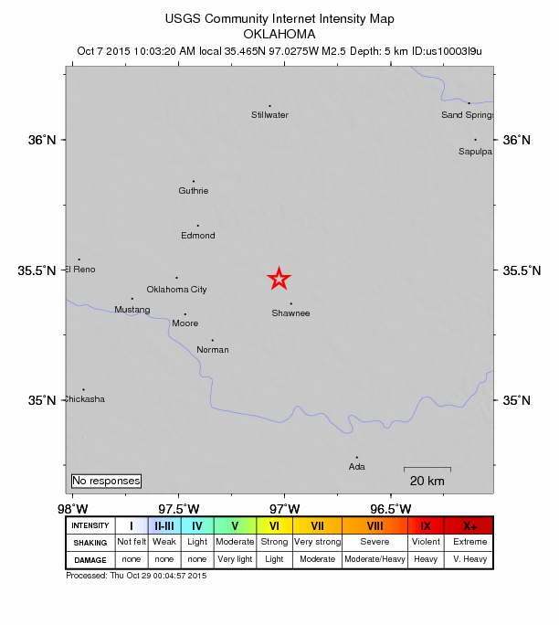 Did You Feel It? map: shaking reported by the public