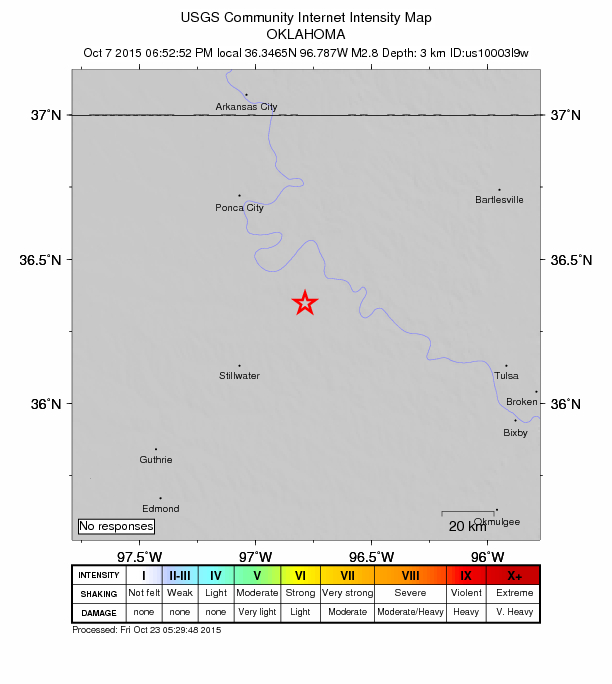 Did You Feel It? map: shaking reported by the public