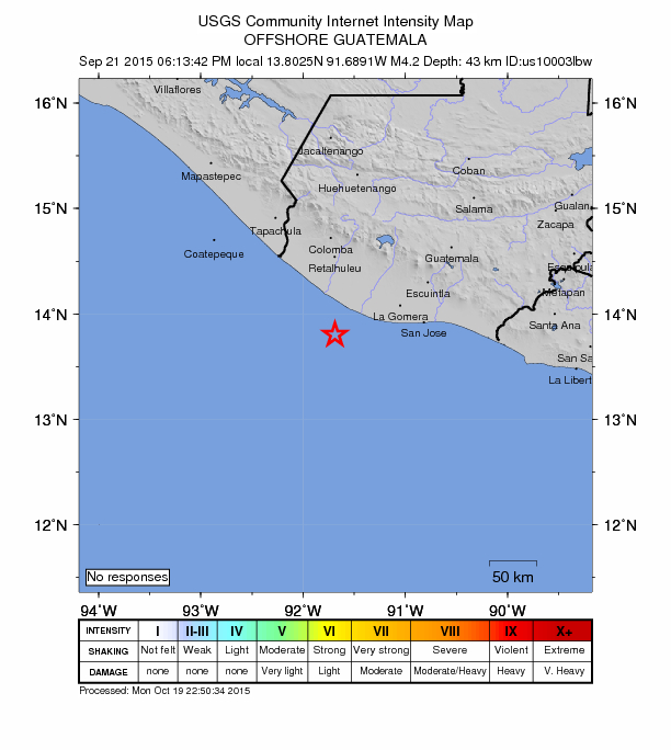 Did You Feel It? map: shaking reported by the public
