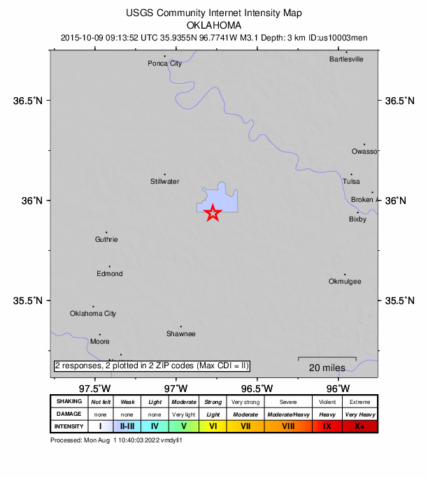 Did You Feel It? map: shaking reported by the public