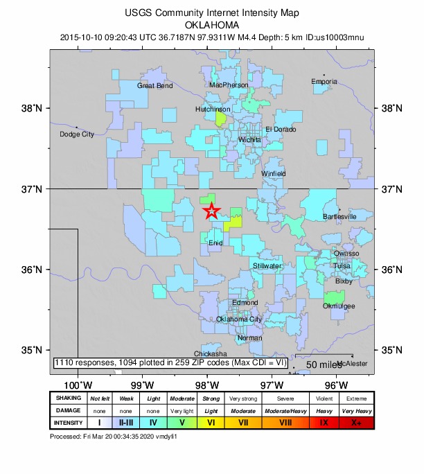 Did You Feel It? map: shaking reported by the public