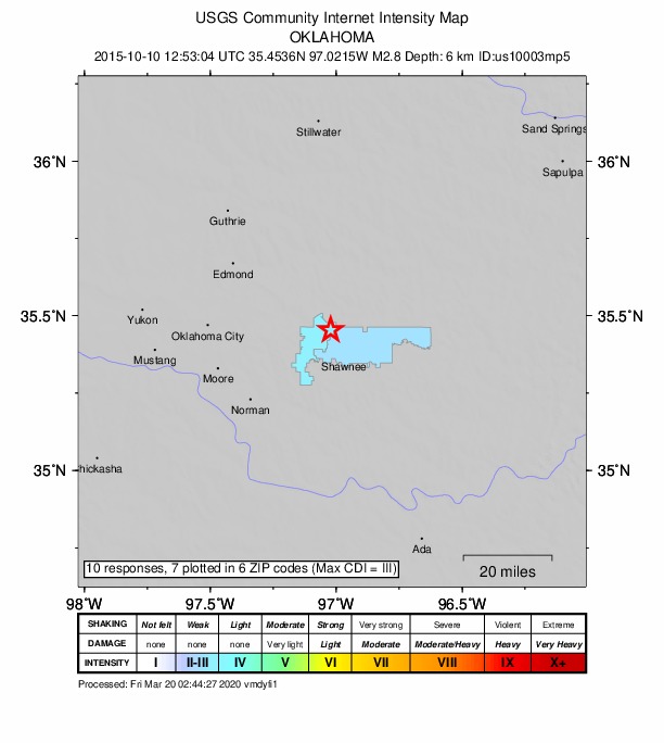 Did You Feel It? map: shaking reported by the public