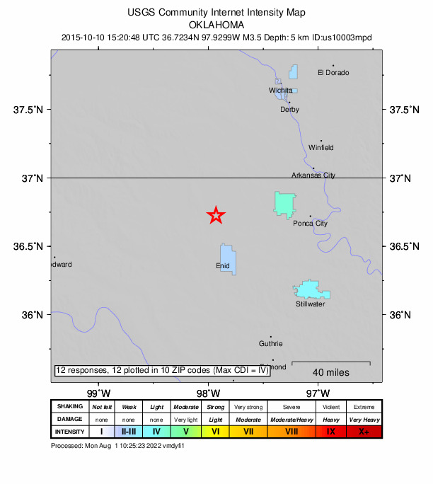 Did You Feel It? map: shaking reported by the public