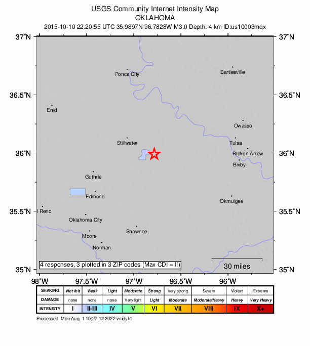 Did You Feel It? map: shaking reported by the public