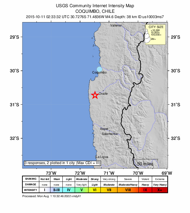 Did You Feel It? map: shaking reported by the public