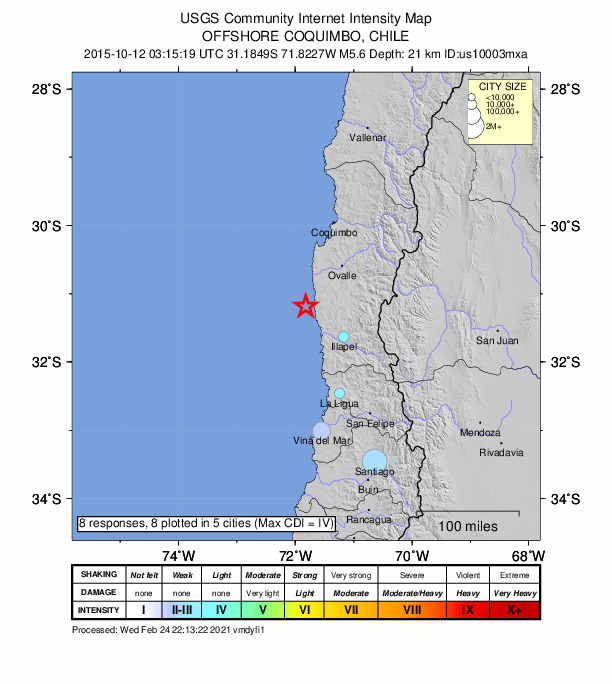 Did You Feel It? map: shaking reported by the public