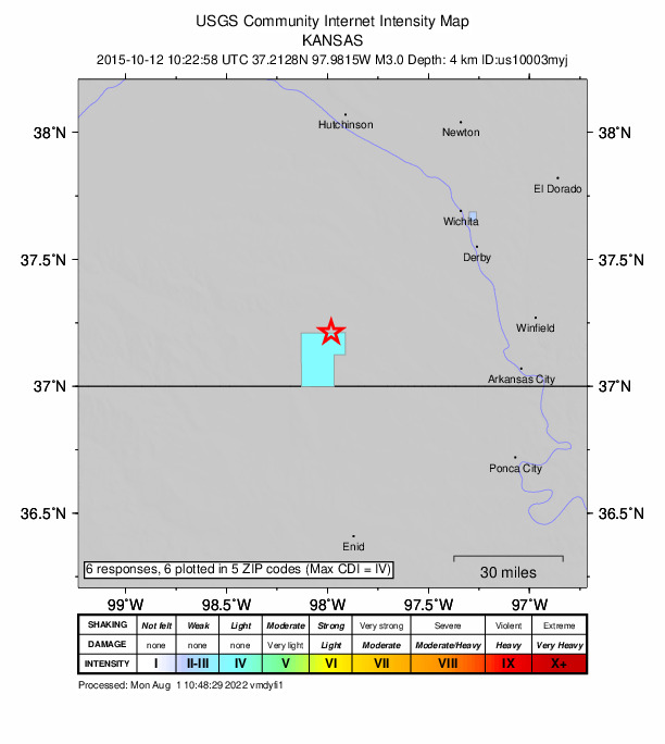 Did You Feel It? map: shaking reported by the public