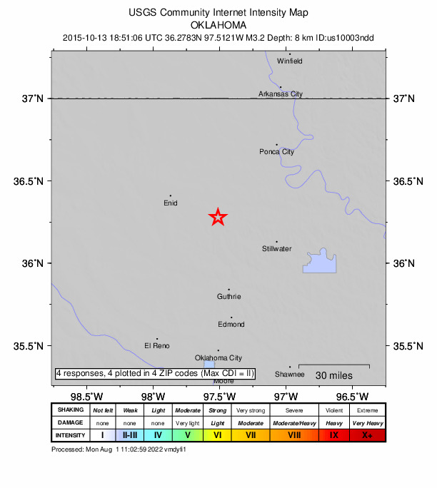 Did You Feel It? map: shaking reported by the public