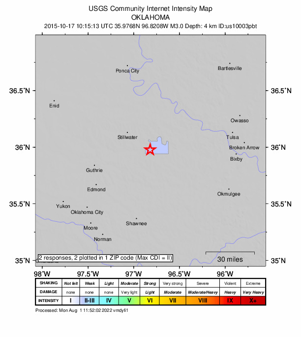 Did You Feel It? map: shaking reported by the public