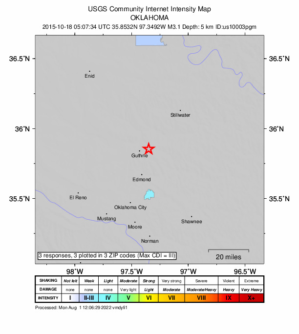 Did You Feel It? map: shaking reported by the public