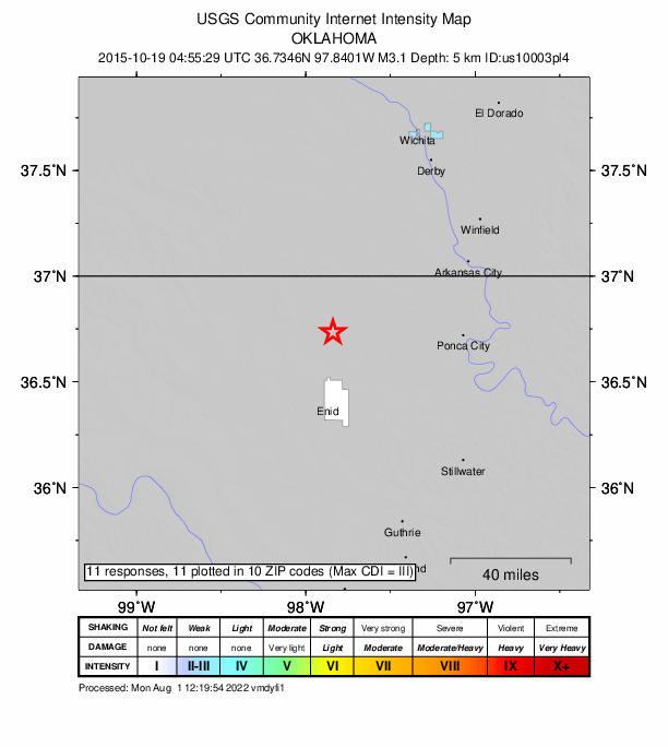 Did You Feel It? map: shaking reported by the public