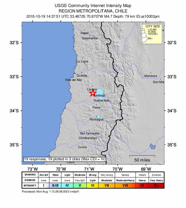 Did You Feel It? map: shaking reported by the public