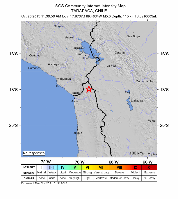 Did You Feel It? map: shaking reported by the public