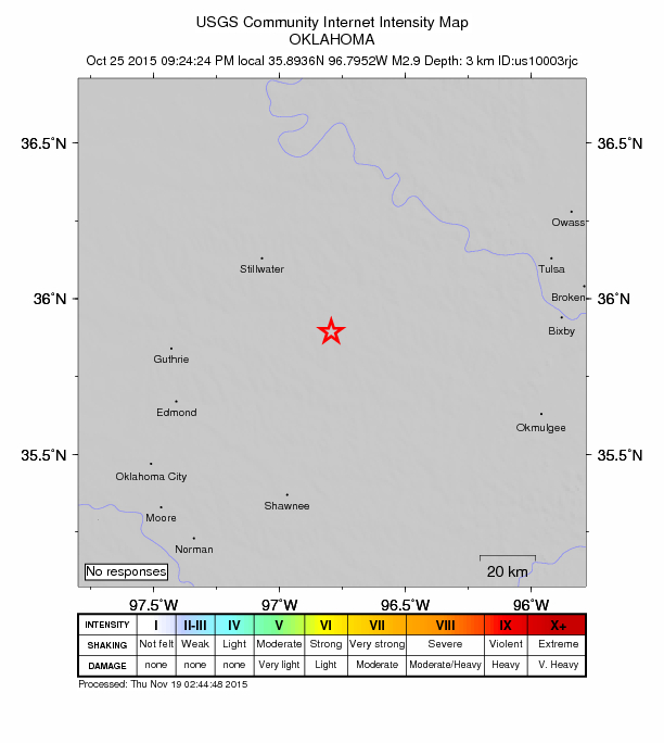 Did You Feel It? map: shaking reported by the public