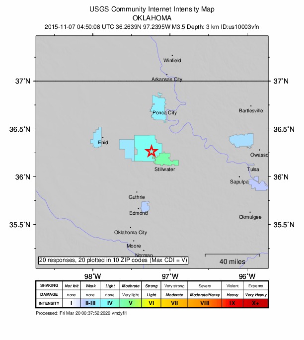 Did You Feel It? map: shaking reported by the public