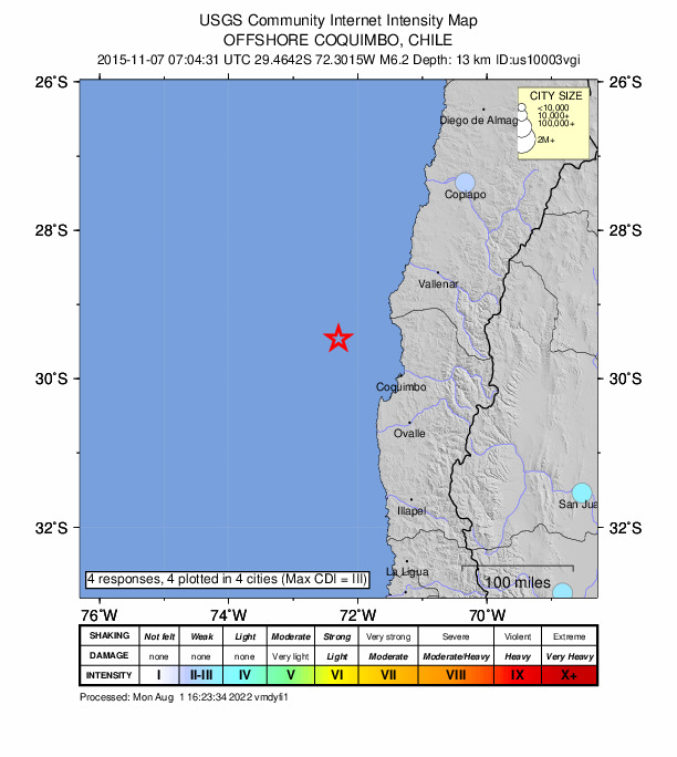 Did You Feel It? map: shaking reported by the public