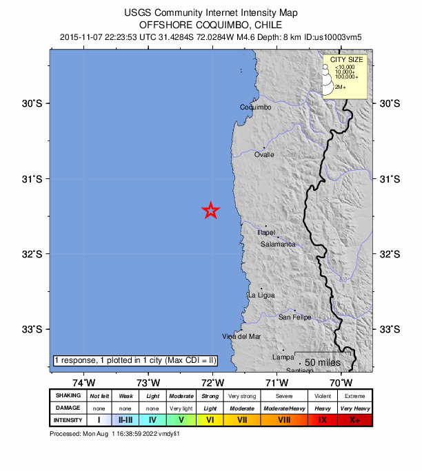 Did You Feel It? map: shaking reported by the public