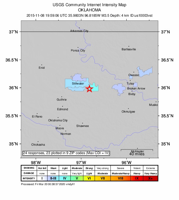 Did You Feel It? map: shaking reported by the public