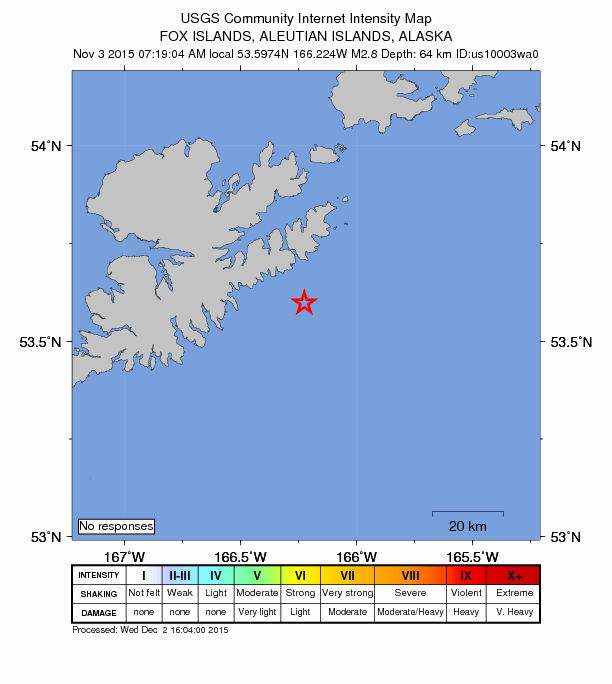 Did You Feel It? map: shaking reported by the public