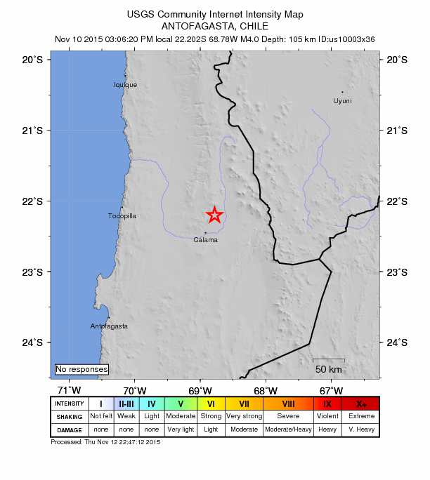 Did You Feel It? map: shaking reported by the public