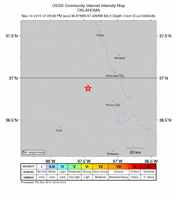 Did You Feel It? map: shaking reported by the public