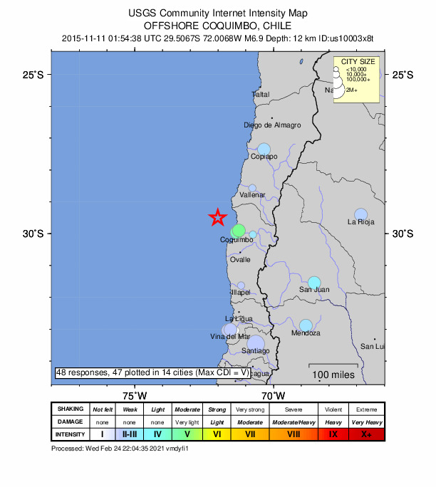 Did You Feel It? map: shaking reported by the public