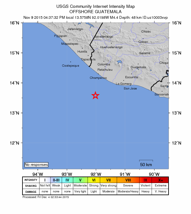 Did You Feel It? map: shaking reported by the public
