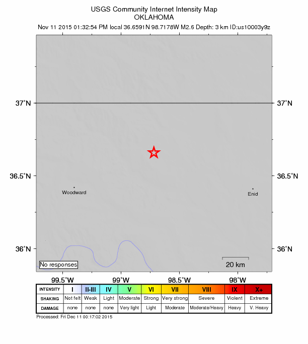 Did You Feel It? map: shaking reported by the public
