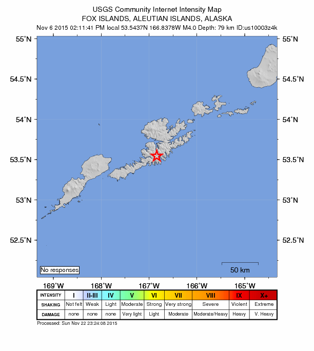 Did You Feel It? map: shaking reported by the public