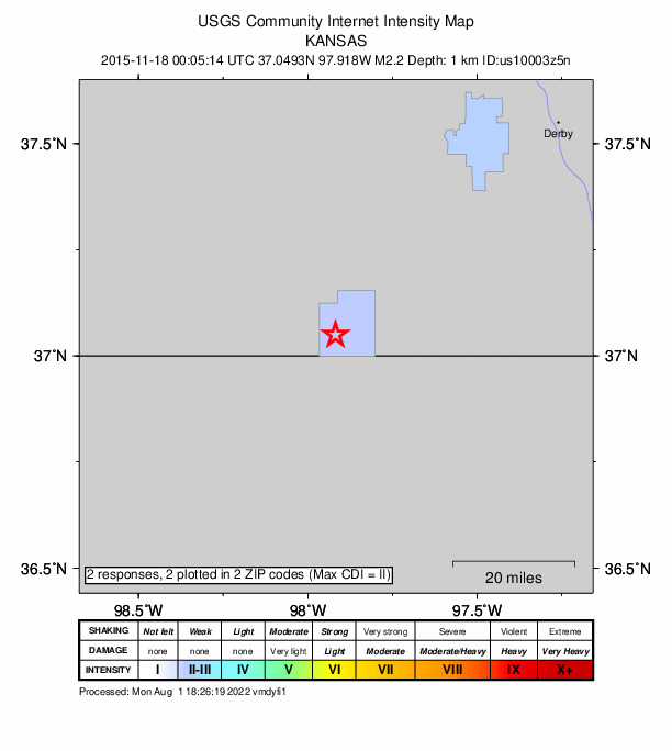 Did You Feel It? map: shaking reported by the public