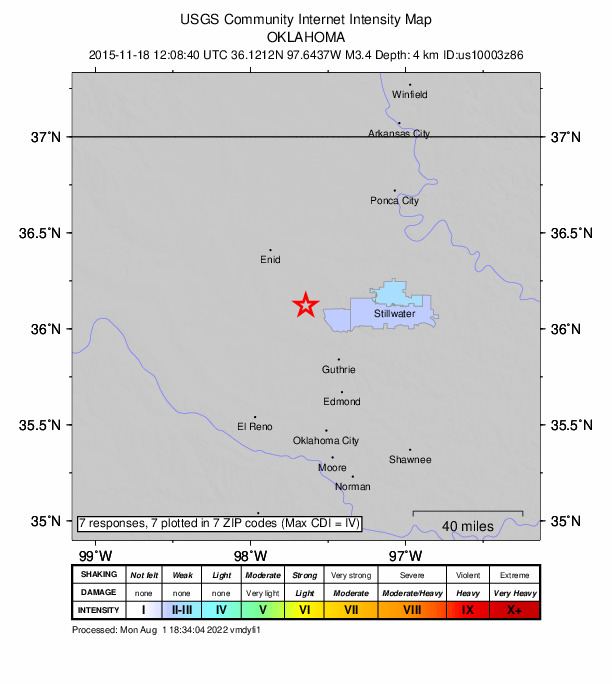 Did You Feel It? map: shaking reported by the public