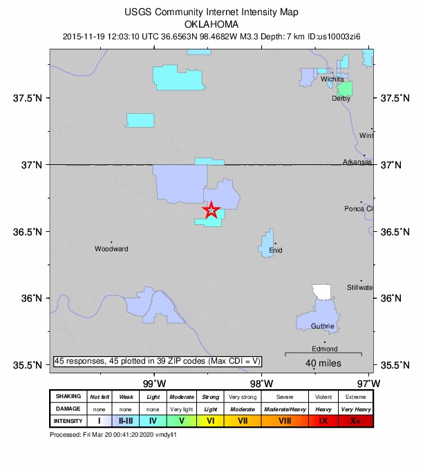 Did You Feel It? map: shaking reported by the public