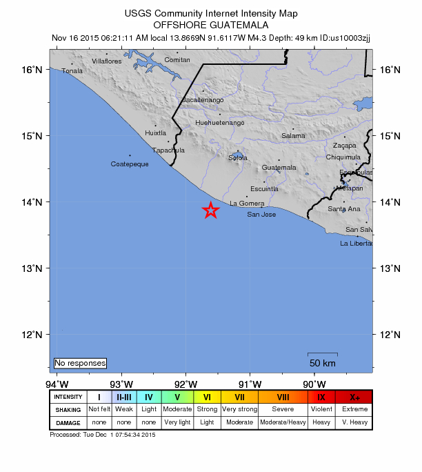 Did You Feel It? map: shaking reported by the public