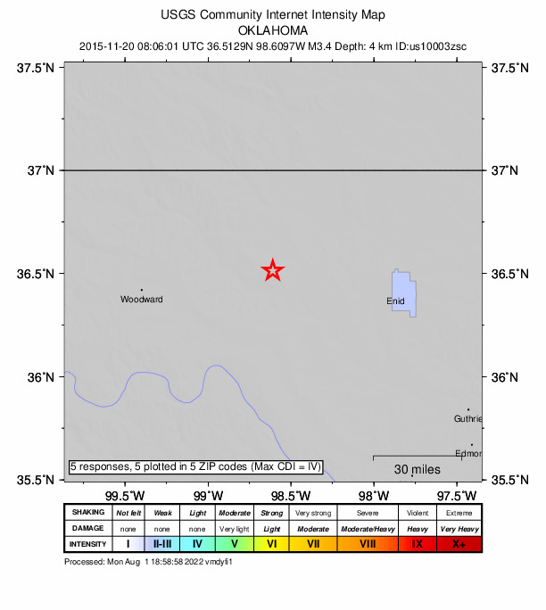 Did You Feel It? map: shaking reported by the public