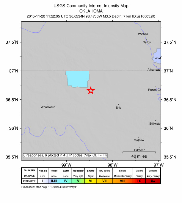 Did You Feel It? map: shaking reported by the public