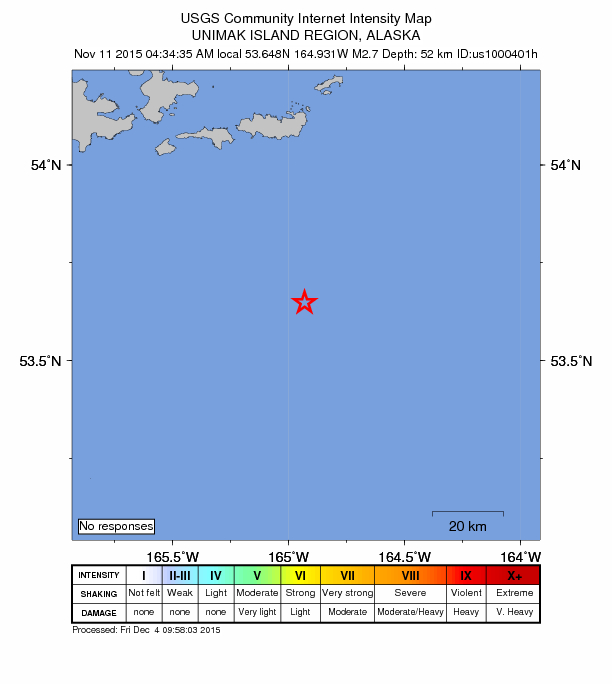 Did You Feel It? map: shaking reported by the public