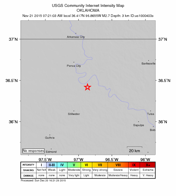 Did You Feel It? map: shaking reported by the public