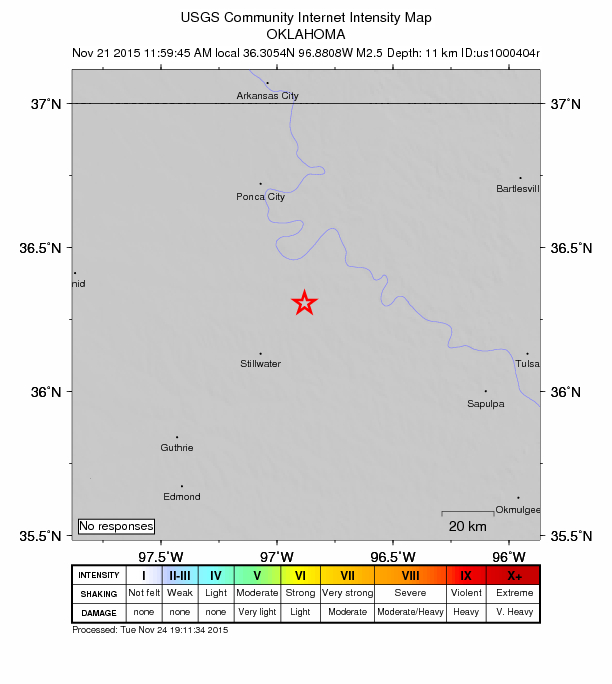 Did You Feel It? map: shaking reported by the public