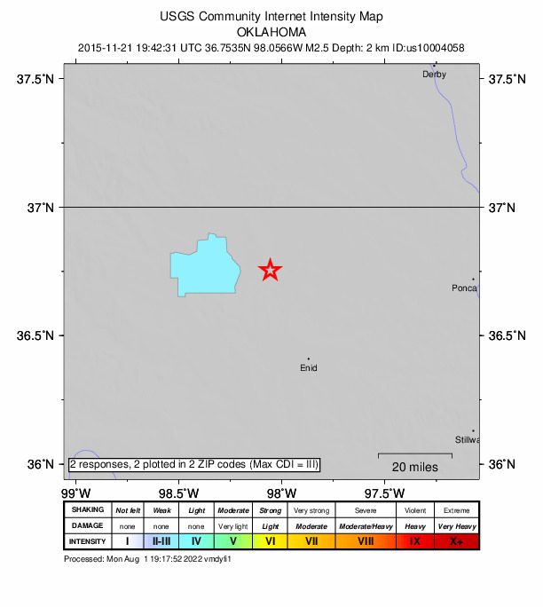 Did You Feel It? map: shaking reported by the public