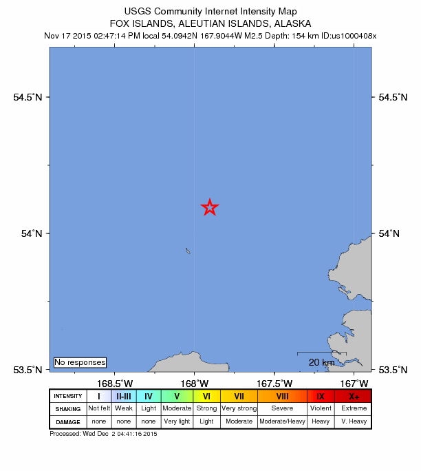 Did You Feel It? map: shaking reported by the public
