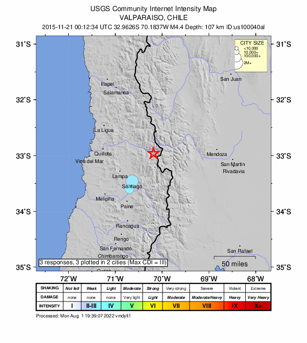 Did You Feel It? map: shaking reported by the public