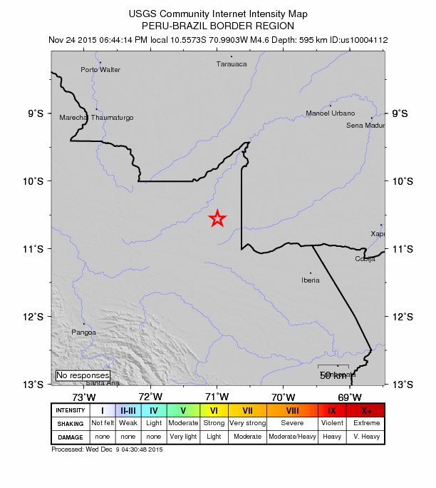 Did You Feel It? map: shaking reported by the public
