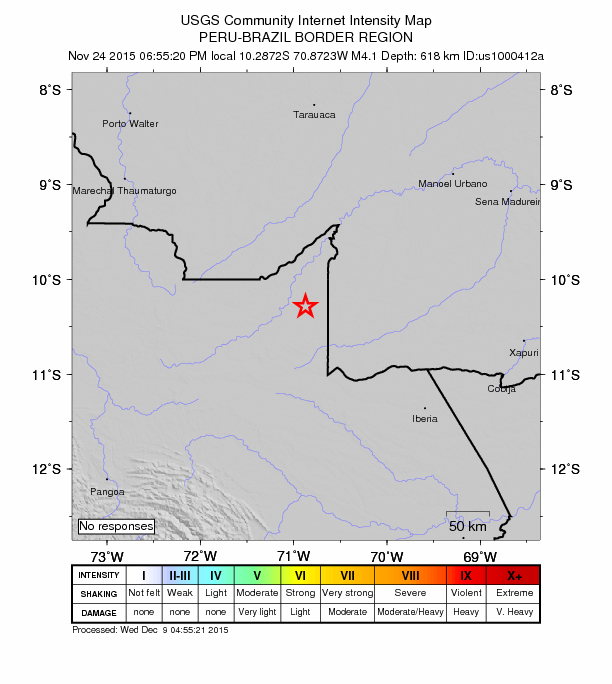 Did You Feel It? map: shaking reported by the public